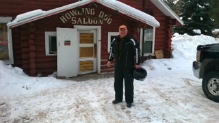 Chip outside of Howlin Dog Saloon